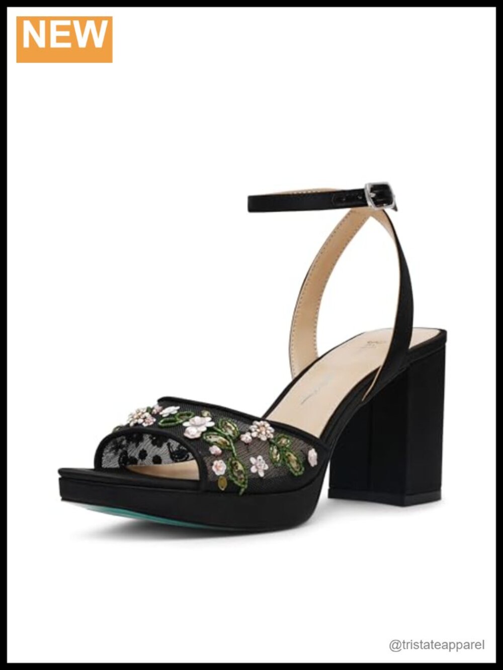 Kirra Platform Heeled Sandal Round Toe Single Strap Buckle